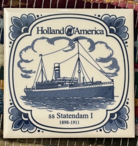 Holland america line ss - 4"x4",